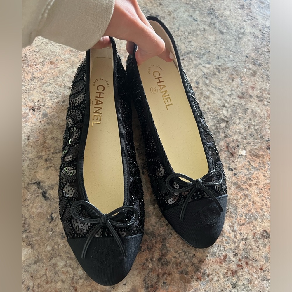 Brand New Chanel Sequin Flat